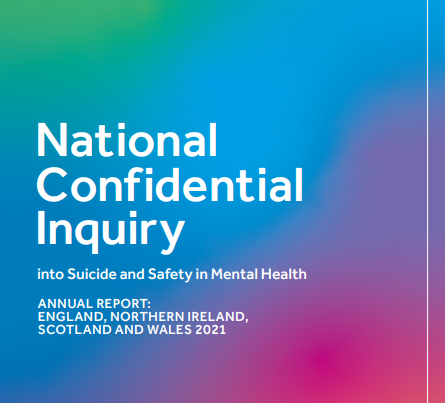 Front page of the National Confidential Inquiry into Suirice and Safety in Mental Health report